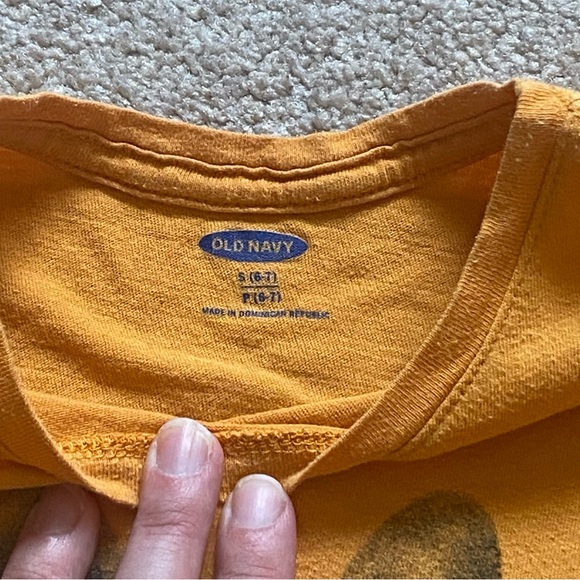 3 for $15 Glow In The Dark French Bull Dog Skeleton Tee Old Navy Size 6-7 Orange - Picture 10 of 14